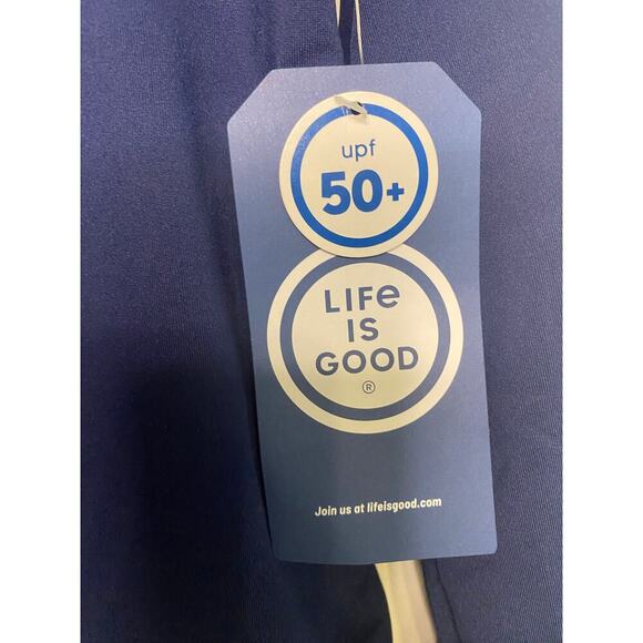 NWT Kids Life Is Good Dark Blue Rash Guard Swim Shirt Size XL Beach Swim - Picture 10 of 13